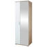 GARDEROBENSCHRANK foliert, lackiert, matt Eichefarben, Weiß - Chromfarben/Eichefarben, KONVENTIONELL, Glas/Holzwerkstoff (70/219/57cm) - Xora