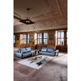 3-SITZER-SOFA in Leder Dunkelblau  - Anthrazit/Dunkelblau, Design, Leder/Metall (230/70/109cm) - Johann Jakob