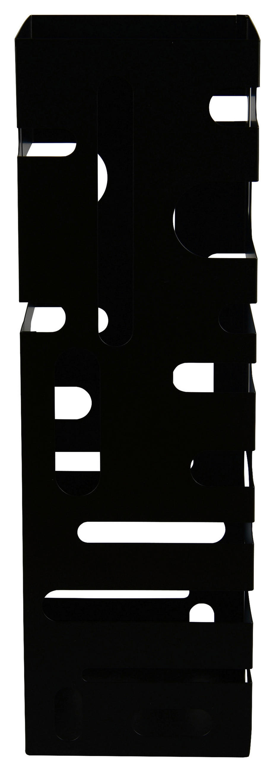 STOJAN NA DEŠTNÍKY, černá - černá, Moderní, kov (15,5/49/15,5cm)