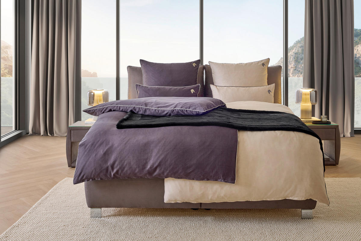 WENDEBETTWÄSCHE Marcel.Remus.Design - Palma beige Satin 155/220 cm  - Beige, Design, Textil (155/220cm) - Marcel Remus