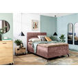 BOXSPRINGBETT 140/200 cm  in Weinrot  - Weinrot/Schwarz, Design, Textil/Metall (140/200cm) - Esposa