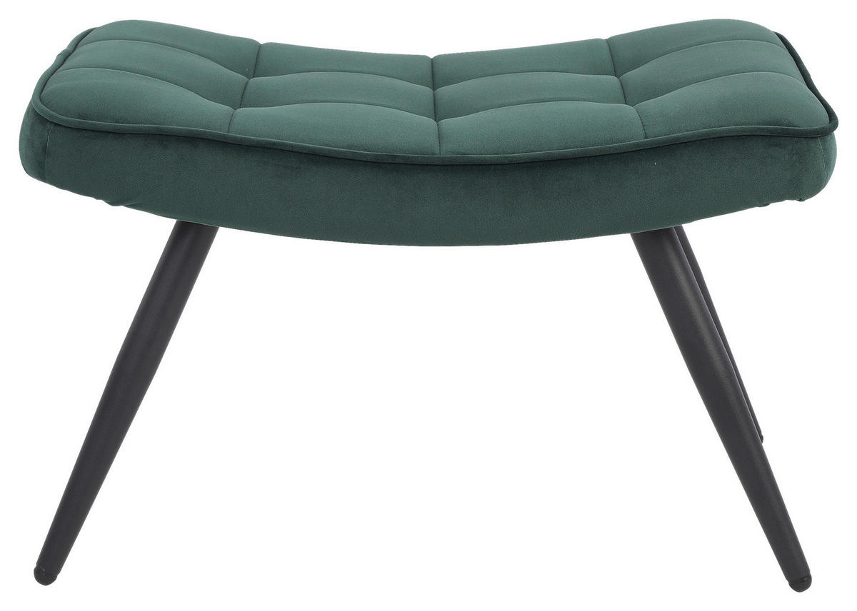 HOCKER in Textil, Holzwerkstoff Grün  - Schwarz/Grün, MODERN, Holzwerkstoff/Textil (60/39/41cm) - MID.YOU