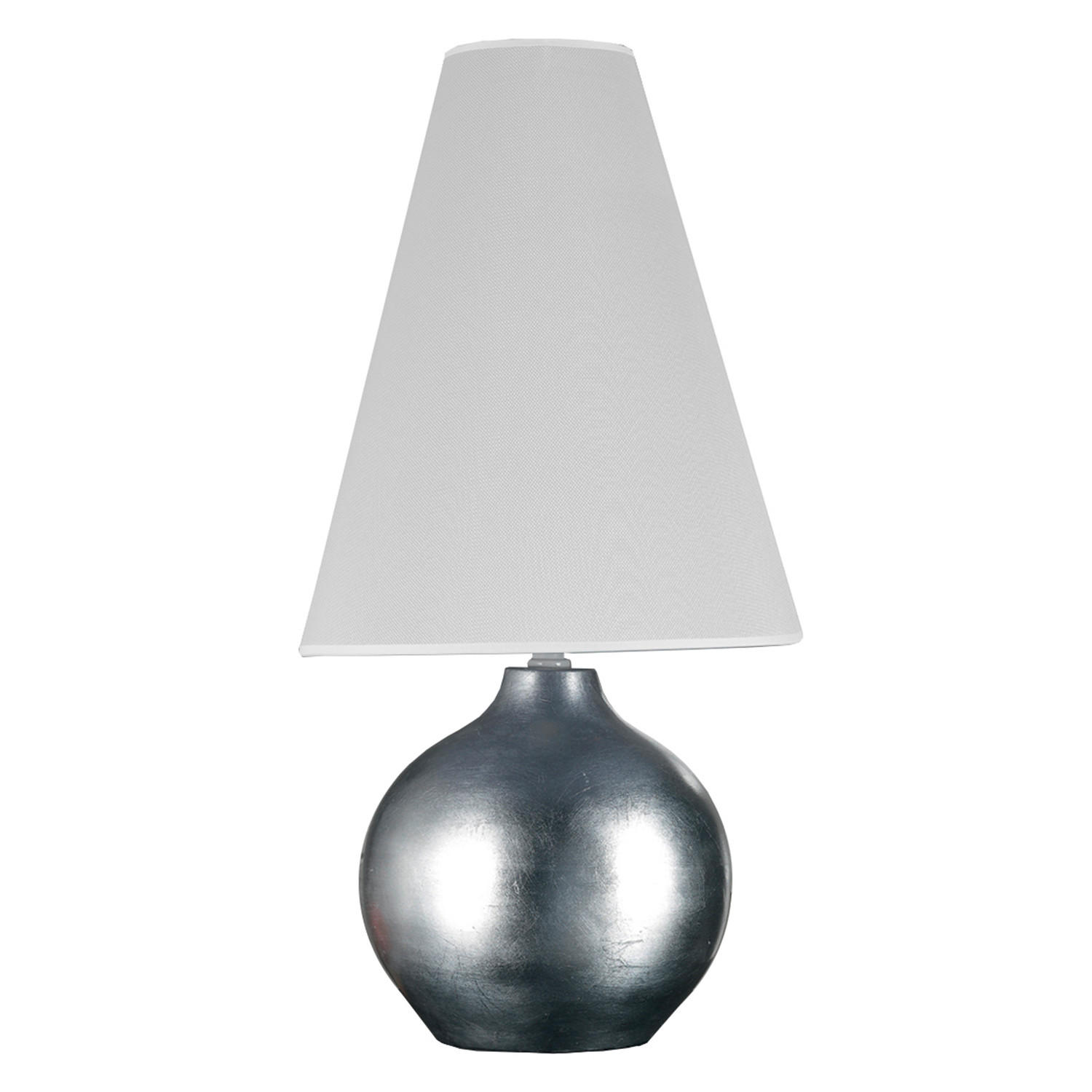 STOLNÍ LAMPA, E27, 35/70 cm  - bílá/barvy stříbra, Konvenční, textil/keramika (35/70cm)