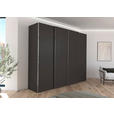 SCHWEBETÜRENSCHRANK 271/223/68 cm 4-türig Graphitfarben  - Chromfarben/Graphitfarben, Design, Holzwerkstoff/Metall (271/223/68cm) - Novel