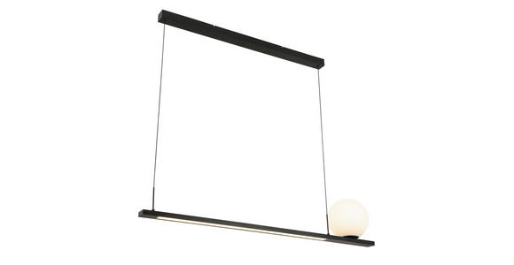 LED-HÄNGELEUCHTE 120/20/200 cm  - Schwarz, Design, Glas/Kunststoff (120/20/200cm) - Dieter Knoll