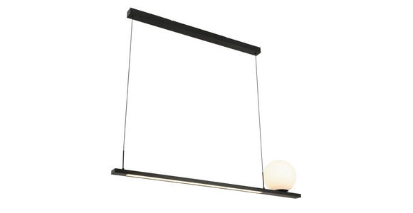 LED-HÄNGELEUCHTE 120/20/200 cm - Schwarz, Design, Glas/Kunststoff (120/20/200cm) - Dieter Knoll