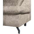 WOHNLANDSCHAFT Beige Struktur  - Beige/Schwarz, KONVENTIONELL, Textil/Metall (188/357/253cm) - Carryhome
