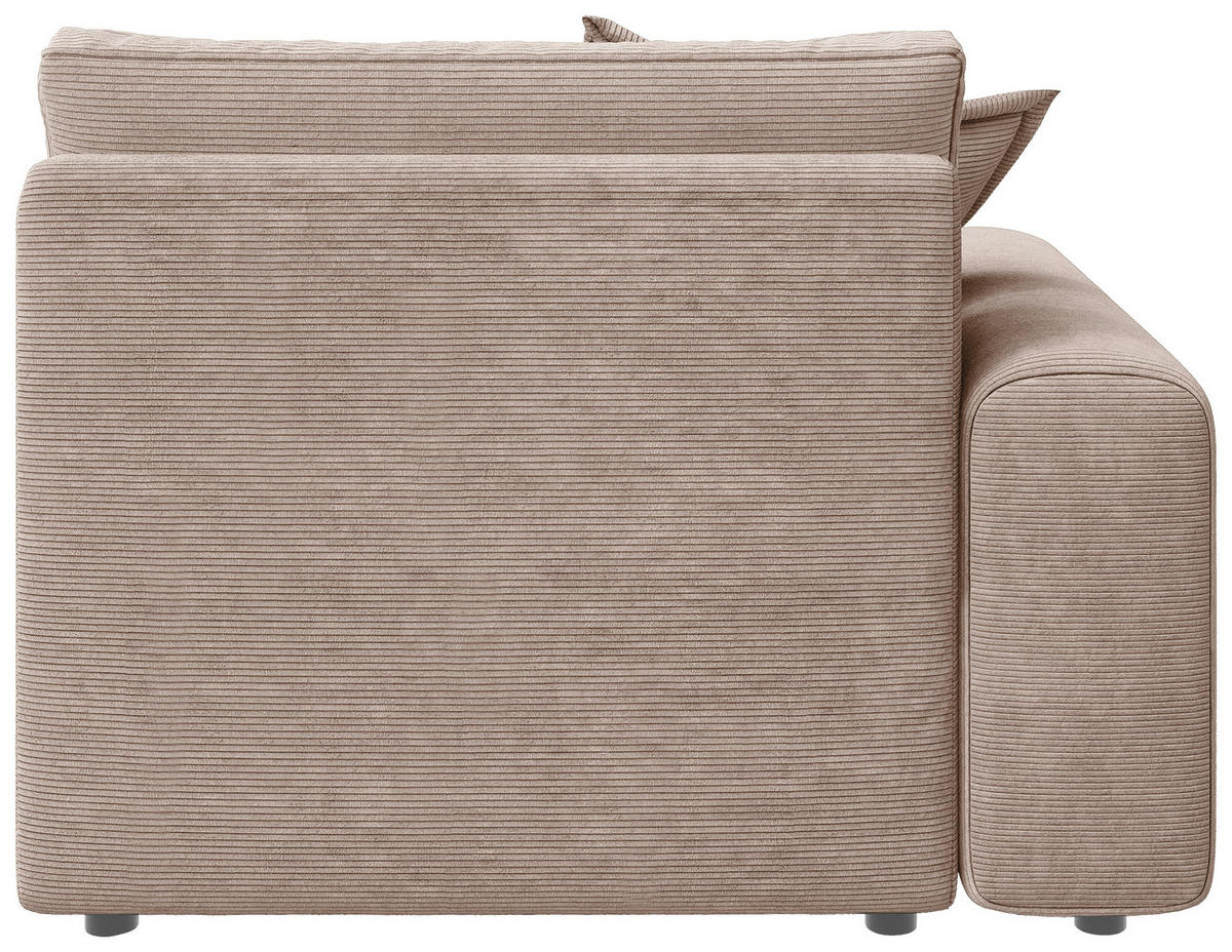 BIGSOFA Cord Rosa  - Schwarz/Rosa, MODERN, Kunststoff/Textil (117/93/190cm) - Carryhome