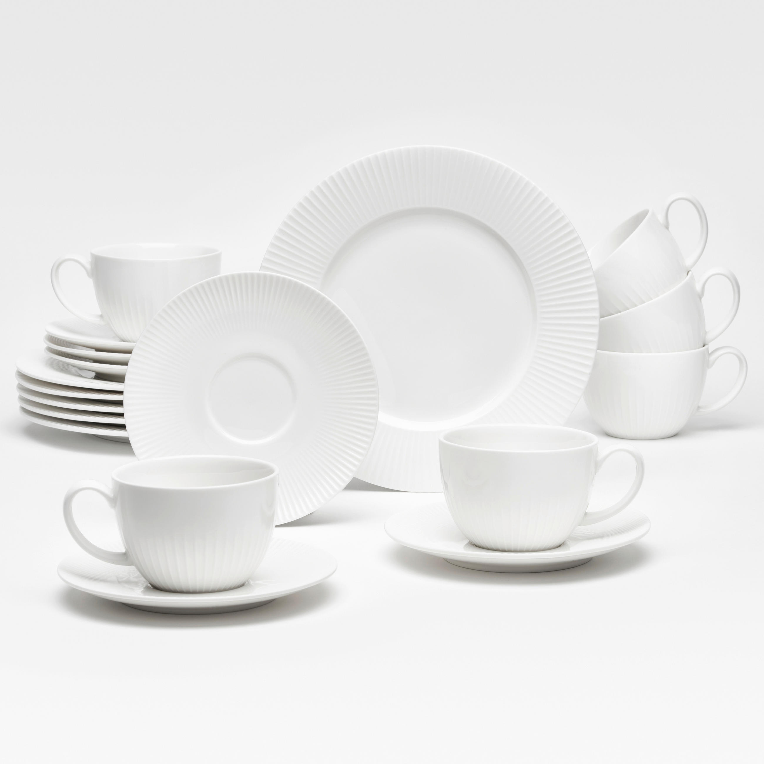 KAFFEESERVICE Prag 18-teilig  - Weiß, Basics, Keramik - Van Well