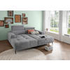 ECKSOFA  Silberfarben Chenille  - Silberfarben/Schwarz, KONVENTIONELL, Textil/Metall (200/188cm) - Livetastic