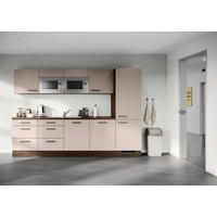 KÜCHENBLOCK 300 cm   in Cappuccino  - Eiche dunkel/Grau, Design, Holzwerkstoff/Metall (300cm) - Impuls