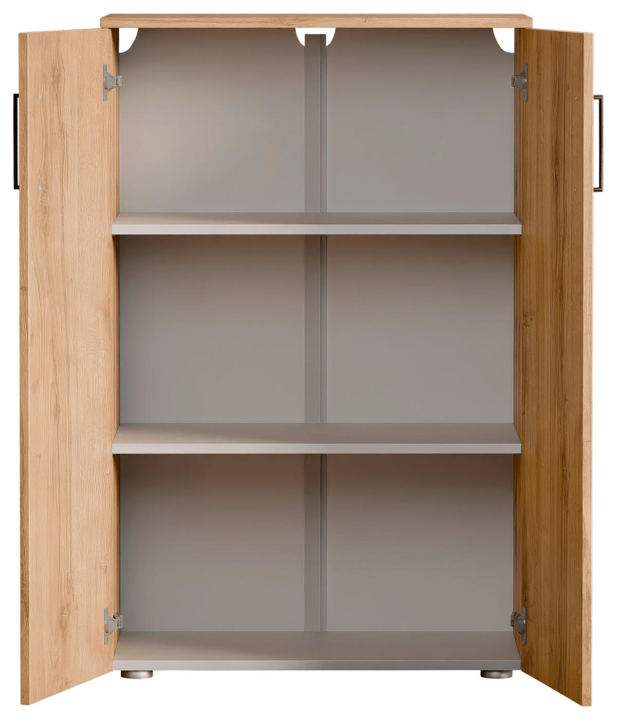 OMARA ZA ČEVLJE barve hrasta - srebrne barve/črna, Basics, kovina/umetna masa (80/120/38cm) - Moderano