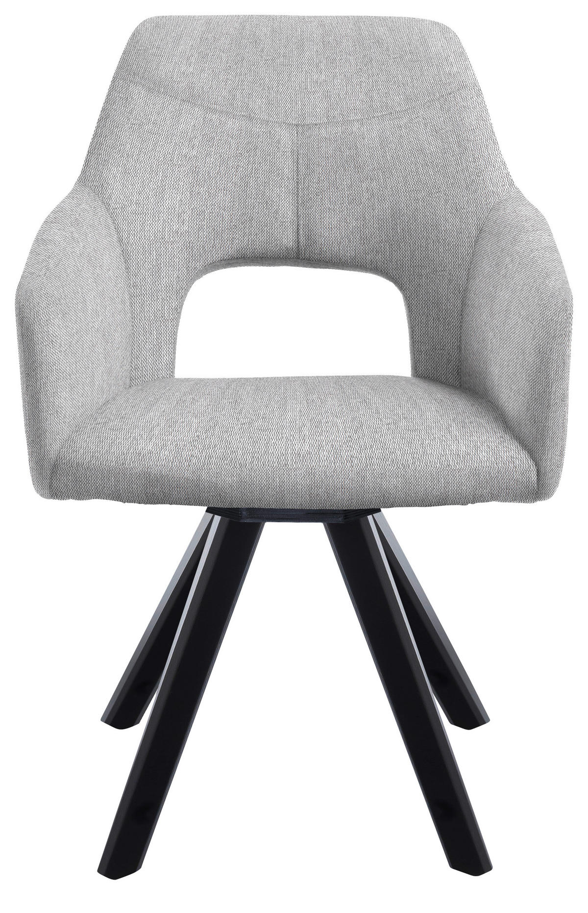 ARMLEHNSTUHL drehbar  in Mikrofaser  - Schwarz, Design, Holz/Textil (57/84/57cm) - Voleo