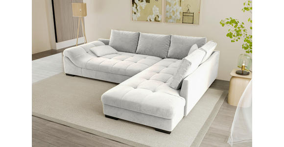 ECKSOFA Naturfarben Cord Zierkissen, Rückenkissen, Rücken echt  - Schwarz/Naturfarben, KONVENTIONELL, Holz/Textil (298/202cm) - Carryhome