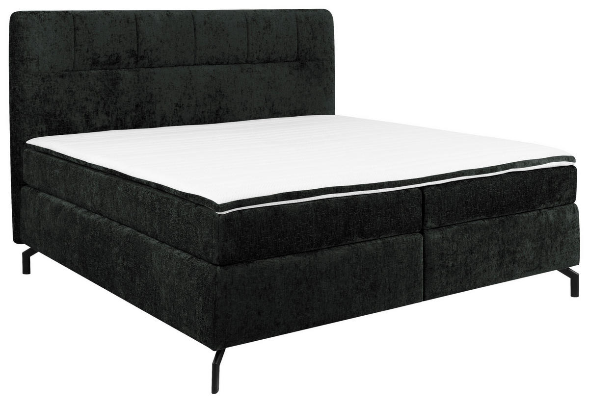 BOXSPRINGBETT 160/200 cm  in Schwarz  - Schwarz, Design, Textil/Metall (160/200cm) - Esposa