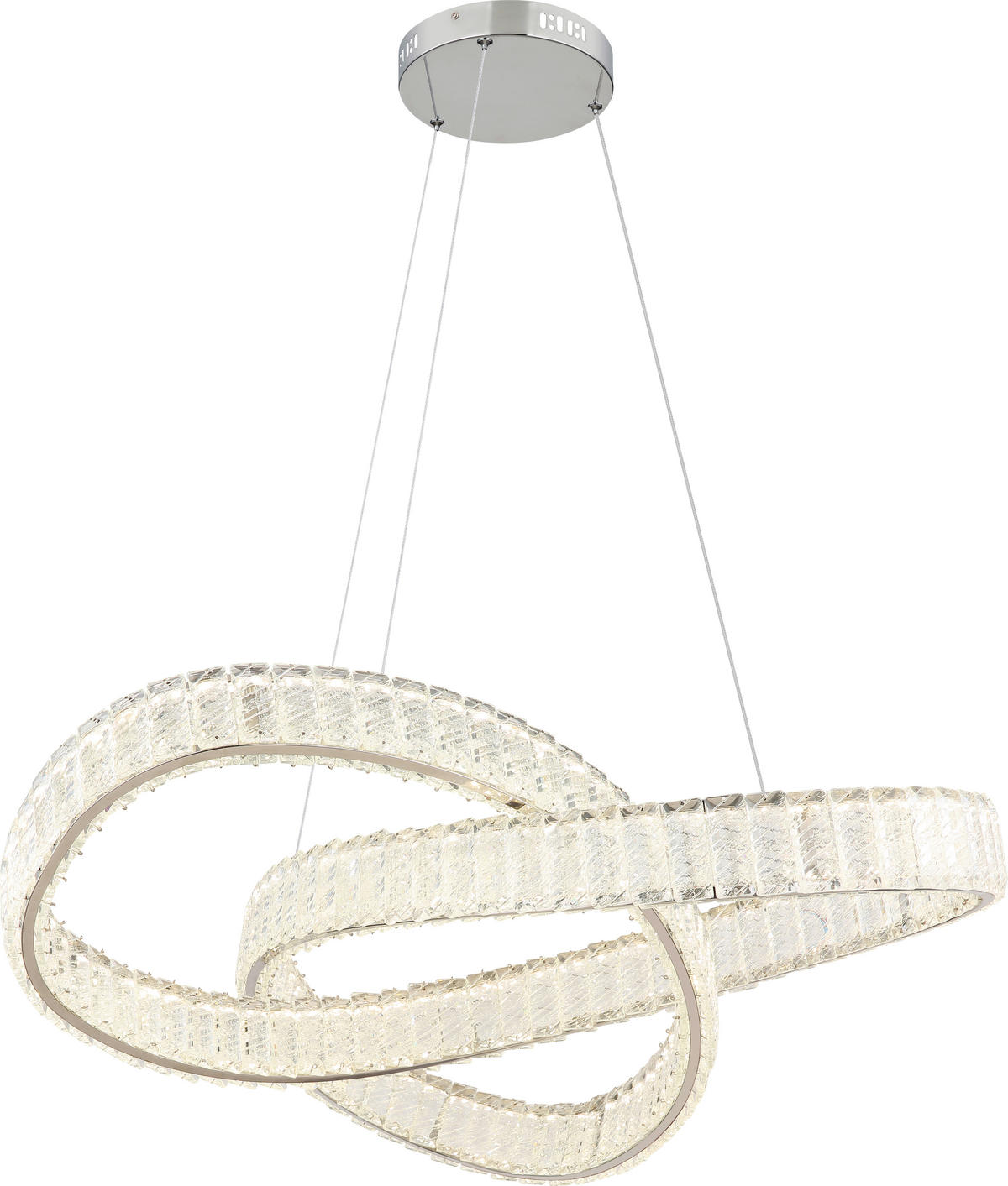 VISEČA LED-SVETILKA  Aosta 110 W/13787 lm/4000 K/220-240 V/ - barve kroma, Basics, kovina/steklo (78/120cm) - Glandor