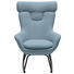 SCHAUKELSTUHL in Metall, Textil Blau, Grau - Blau/Schwarz, Design, Textil/Metall (76/109/77cm) - Carryhome SCHAUKELSTUHL in Metall, Textil Blau, Grau - Blau/Schwarz, Design, Textil/Metall (76/109/77cm) - Carryhome