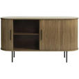 SIDEBOARD 140/76/45 cm  - Eiche dunkel/Schwarz, Trend, Holz/Holzwerkstoff (140/76/45cm) - Xora