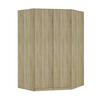 ECKSCHRANK 117/197/52,2 cm  - Silberfarben/Sonoma Eiche, Design, Holzwerkstoff/Kunststoff (117/197/52,2cm) - Boxxx