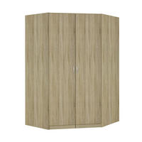 ECKSCHRANK 117/197/52,2 cm  - Silberfarben/Sonoma Eiche, Design, Holzwerkstoff/Kunststoff (117/197/52,2cm) - Boxxx
