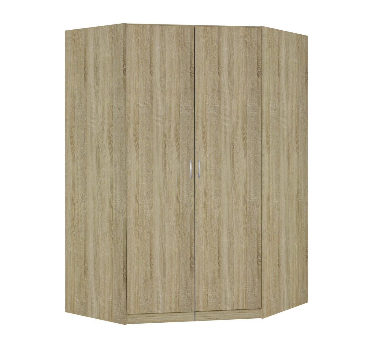 ECKSCHRANK 117/197/52,2 cm  - Silberfarben/Sonoma Eiche, Design, Holzwerkstoff/Kunststoff (117/197/52,2cm) - Boxxx