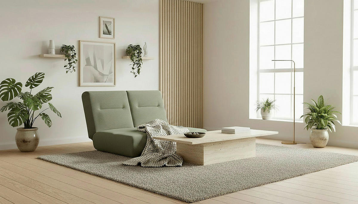 ROZKLADACIA POHOVKA, textil, olivovozelená - olivovozelená, Design, textil (159/88/160cm) - Livetastic