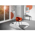 ARMLEHNSTUHL in Aluminium Velours - Schwarz/Orange, LIFESTYLE, Textil/Metall (60/78/55cm) - Landscape