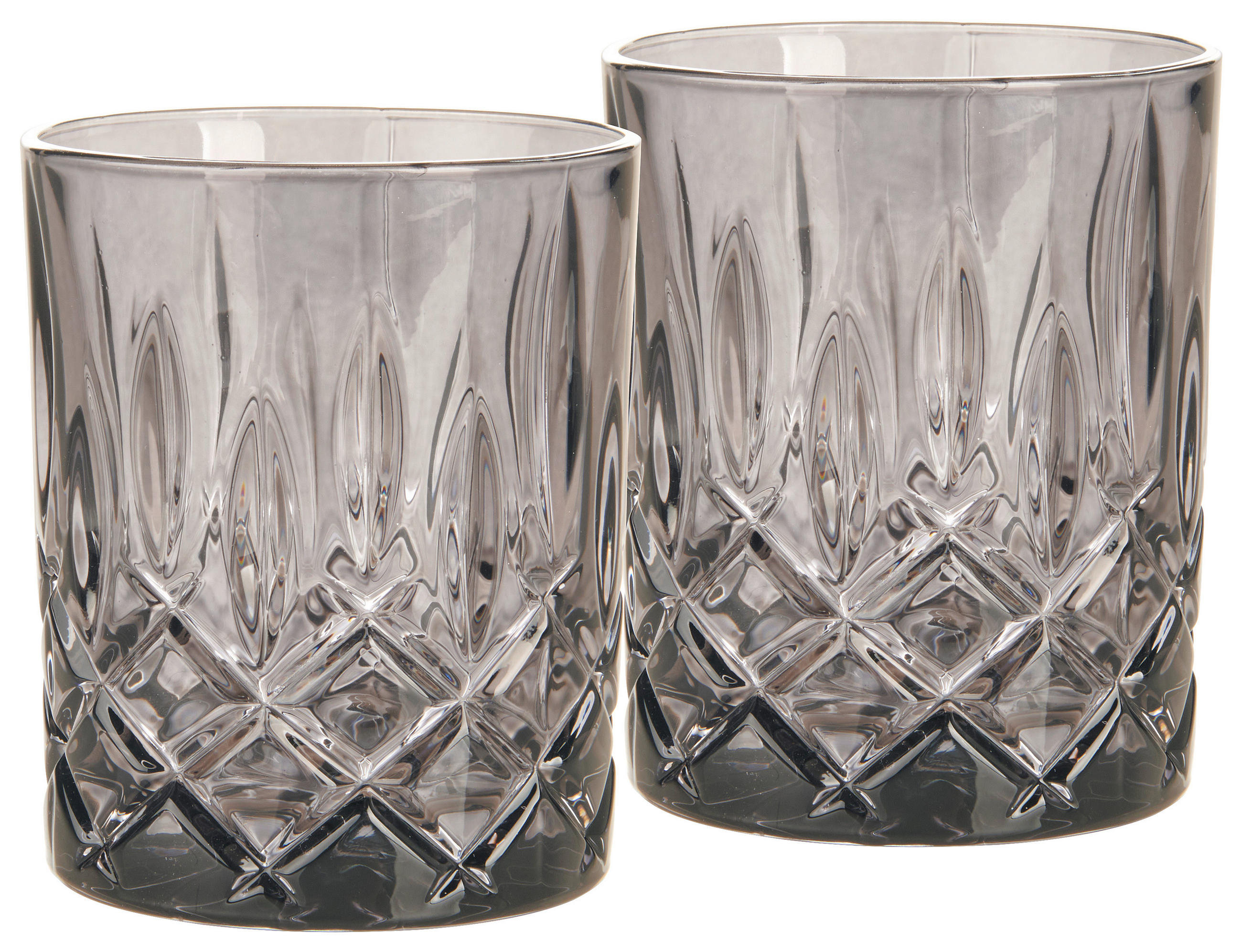 WHISKY-GLÄSERSET Noblesse  2-teilig  - Grau, LIFESTYLE, Glas - Nachtmann
