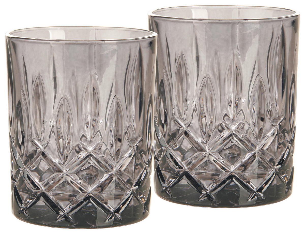 WHISKY-GLÄSERSET Noblesse  2-teilig  - Grau, LIFESTYLE, Glas - Nachtmann