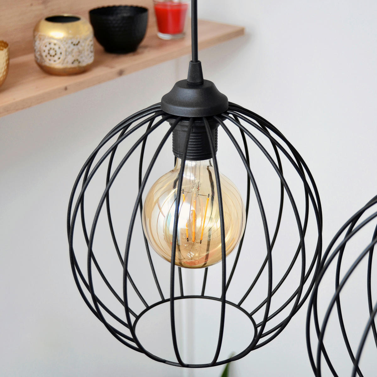 HÄNGELEUCHTE MERCURE 78/23/93 cm   - Schwarz, KONVENTIONELL, Metall (78/23/93cm)