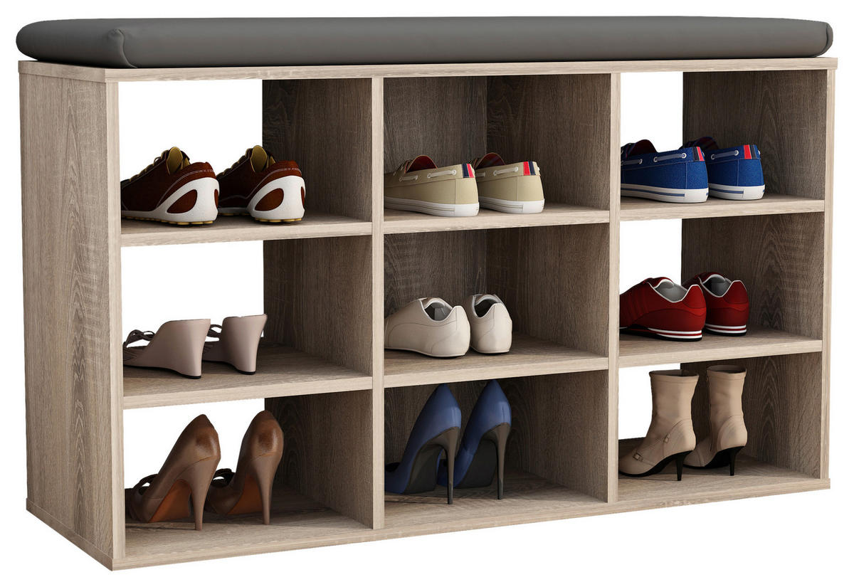 SCHUHREGAL 80/50/30 cm  - Sonoma Eiche, Design, Holzwerkstoff (80/50/30cm) - MID.YOU