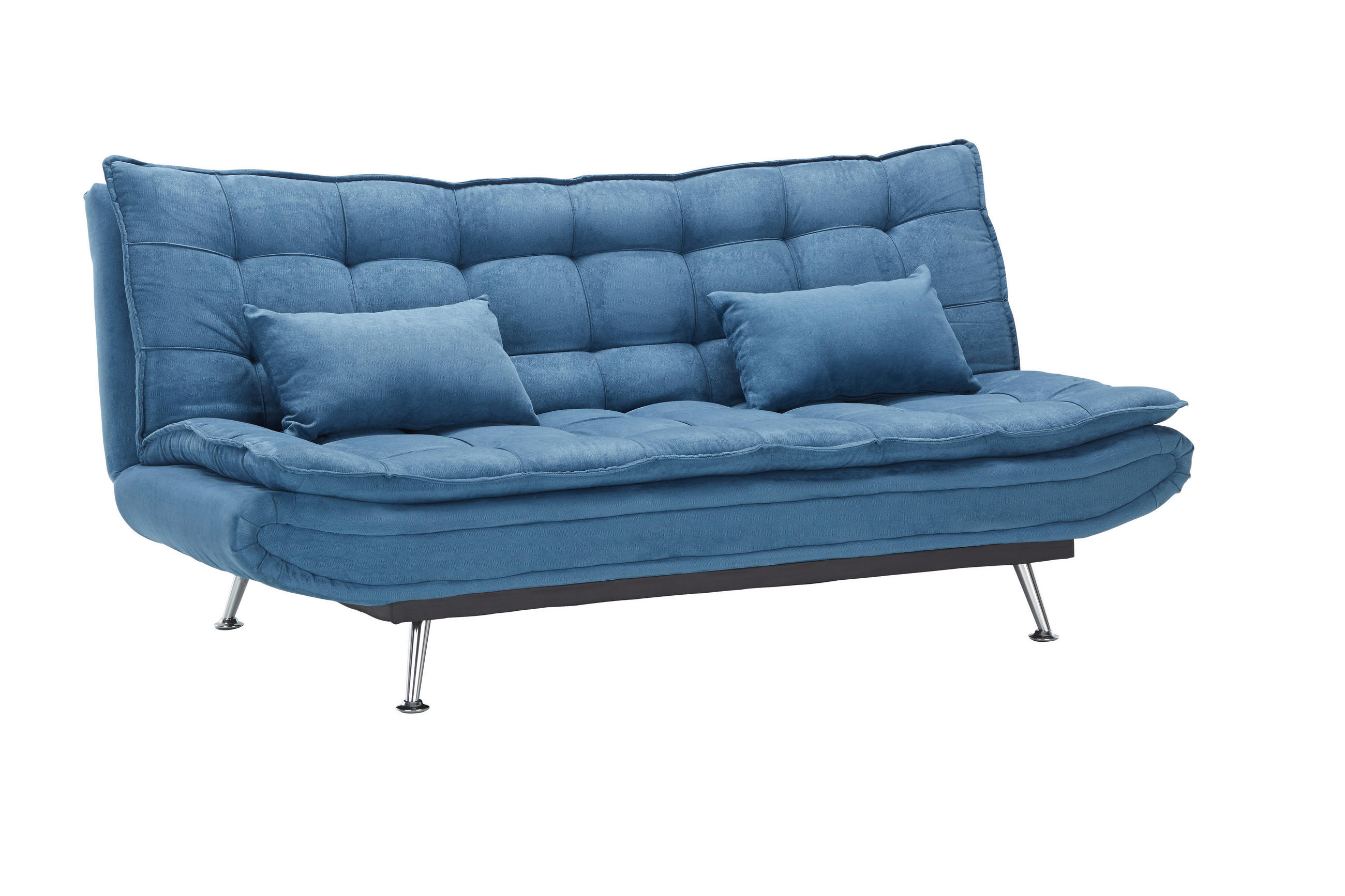 BÄDDSOFFA i flatväv mörkblå - silver/mörkblå, Basics, metall/trä (196/92/98cm) - Best Price