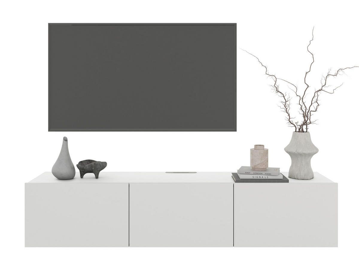 NIZKA OMARICA bela  - bela, Design, leseni material (180/36,7/42cm) - Hom`in
