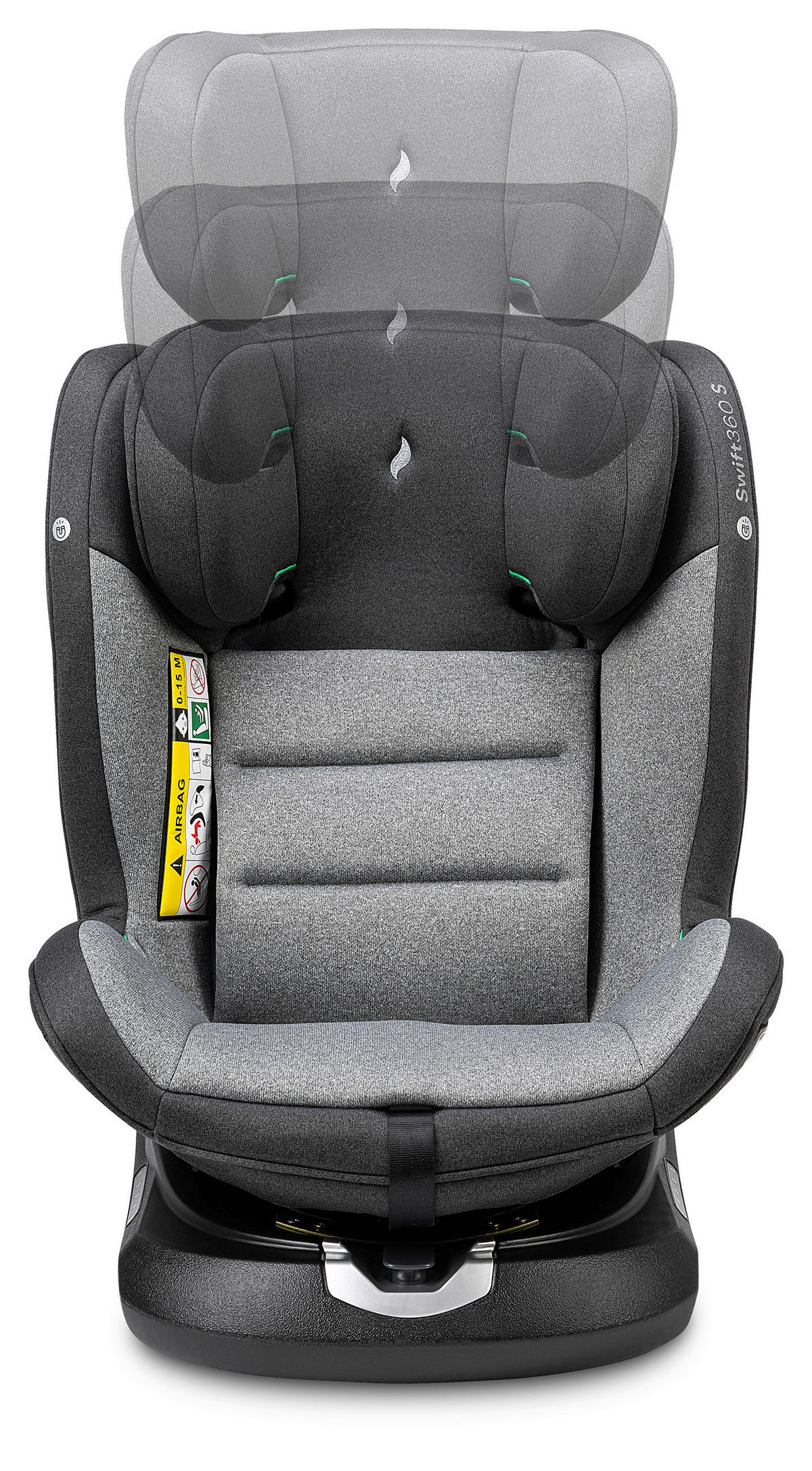 REBOARDER-KINDERSITZ SWIFT360S ECE R 129 i-SIZE  - Dunkelgrau/Hellgrau, Basics, Kunststoff/Textil (44/60/50cm) - Osann