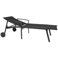 GARTENLIEGE 205/65/83 cm  - Anthrazit, KONVENTIONELL, Textil/Metall (205/65/83cm) - Stern