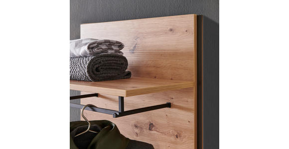 GARDEROBE 4-teilig  in 248/200/38 cm  - Schwarz/Eiche Artisan, KONVENTIONELL, Glas/Holzwerkstoff (248/200/38cm) - Voleo