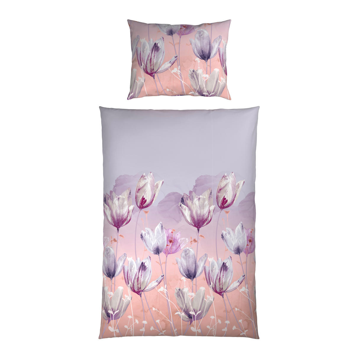 WENDEBETTWÄSCHE -teilig Satin, Flachgewebe 140/200 cm  - Flieder, Basics, Textil (140/200cm) - Esposa