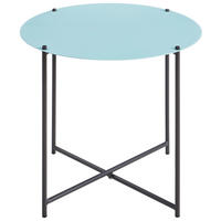 BEISTELLTISCH 49/49/46 cm Anthrazit, Mintgrün rund  - Anthrazit/Mintgrün, Design, Metall (49/49/46cm) - Ambia Garden