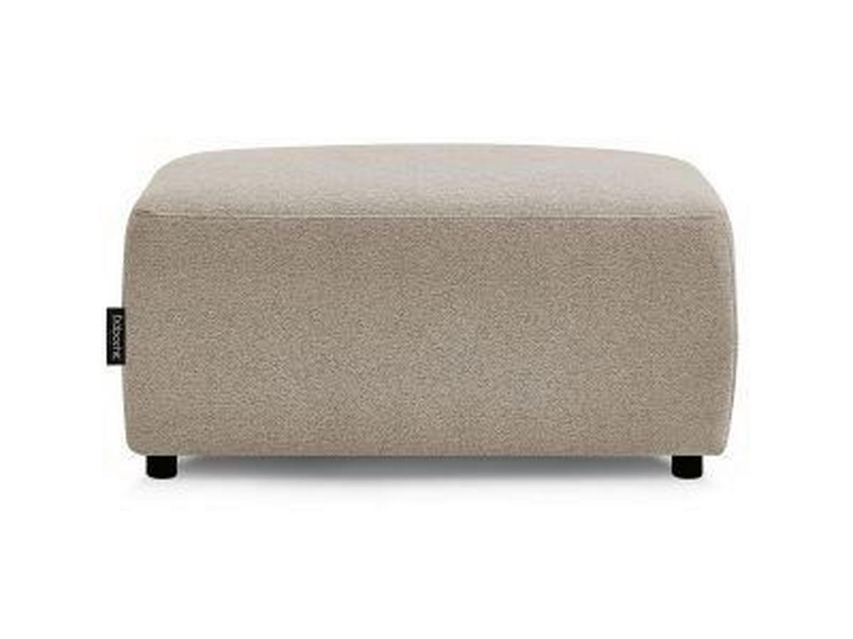 HOCKER ATILLA Flachgewebe Taupe  - Taupe/Schwarz, MODERN, Kunststoff/Textil (92/44/48cm)