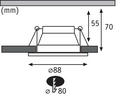 LED-SPOTKOPF 8,8 cm  - Silberfarben/Schwarz, Design, Kunststoff/Metall (8,8cm) - Paulmann