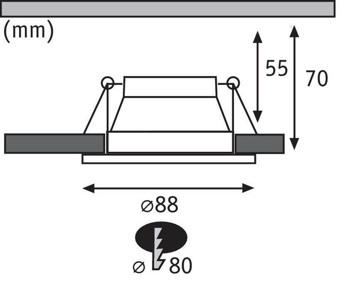 LED-EINBAUSPOT SET 8,8 cm  - Design (8,8cm) - Paulmann