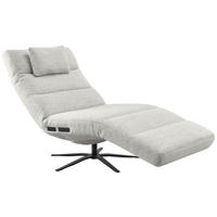 RELAXLIEGE inkl. Akku Flachgewebe Beige  - Beige/Schwarz, MODERN, Textil/Metall (82/53-115/156-206cm) - Pure Home Comfort