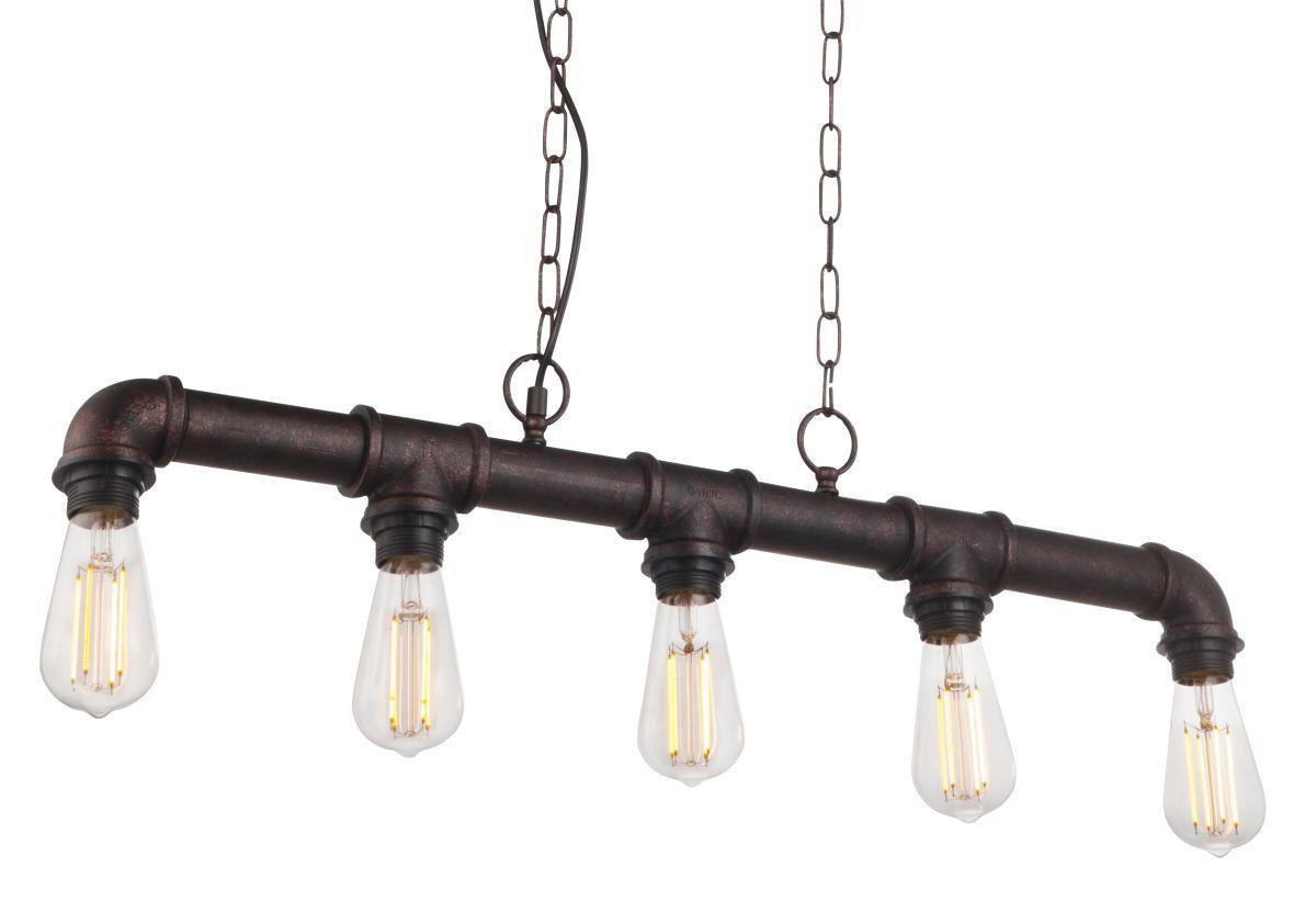 HÄNGELEUCHTE 91,5/5/150 cm  - Braun/Bronzefarben, Trend, Metall (91,5/5/150cm) - Globo