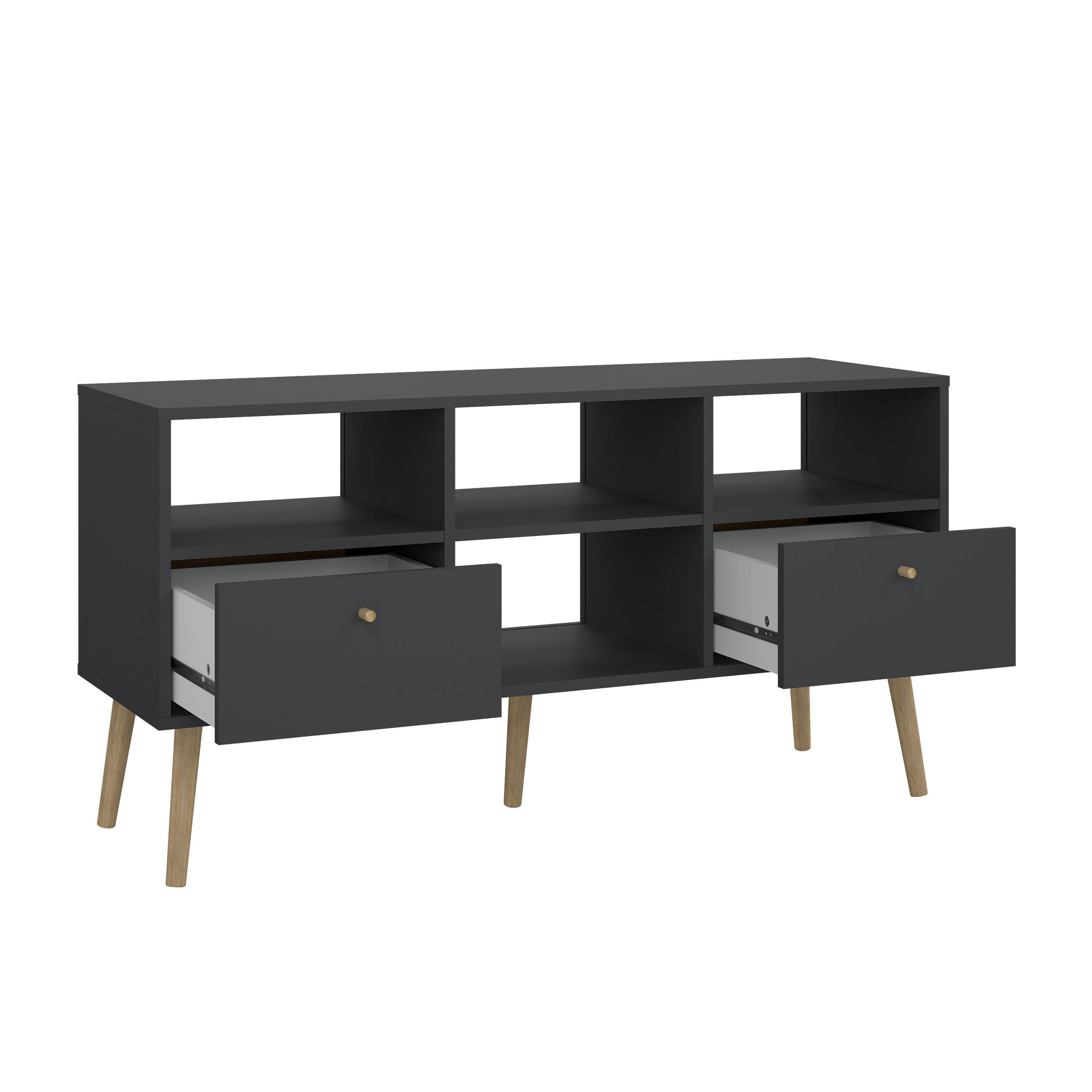 TV-BÄNK i grå, ekfärgad - grå/ekfärgad, Design, trämaterial (117,2/60,8/39,1cm) - Best Price
