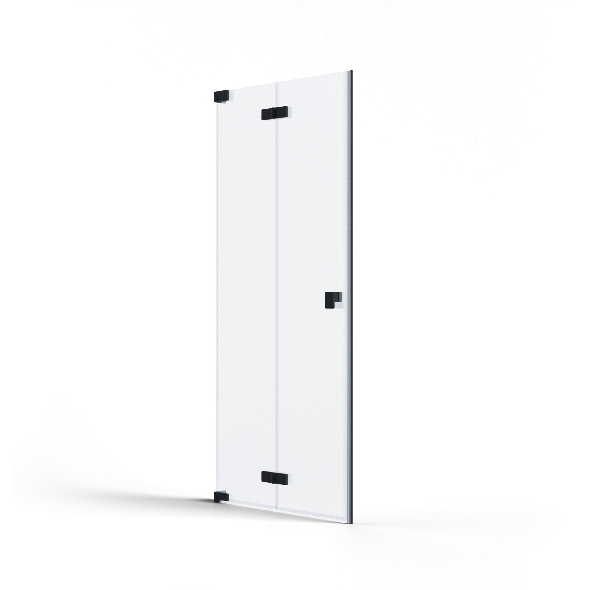 DUSCHTÜR Schwarz  120/200 cm  - Schwarz, MODERN, Glas/Metall (120/200cm) - Schöner Wohnen
