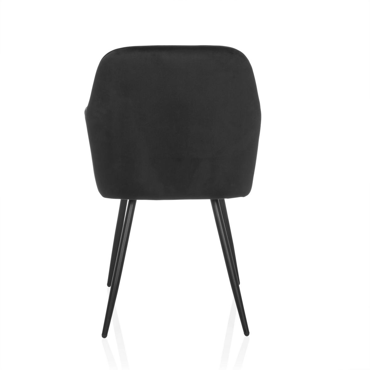 STOL MED ARMSTÖD  - svart, Modern, metall/textil (55/86/58cm) - MID.YOU