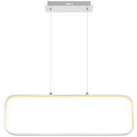HÄNGELEUCHTE 80/10/120 cm    - Opal/Nickelfarben, Basics, Kunststoff/Metall (80/10/120cm) - Globo