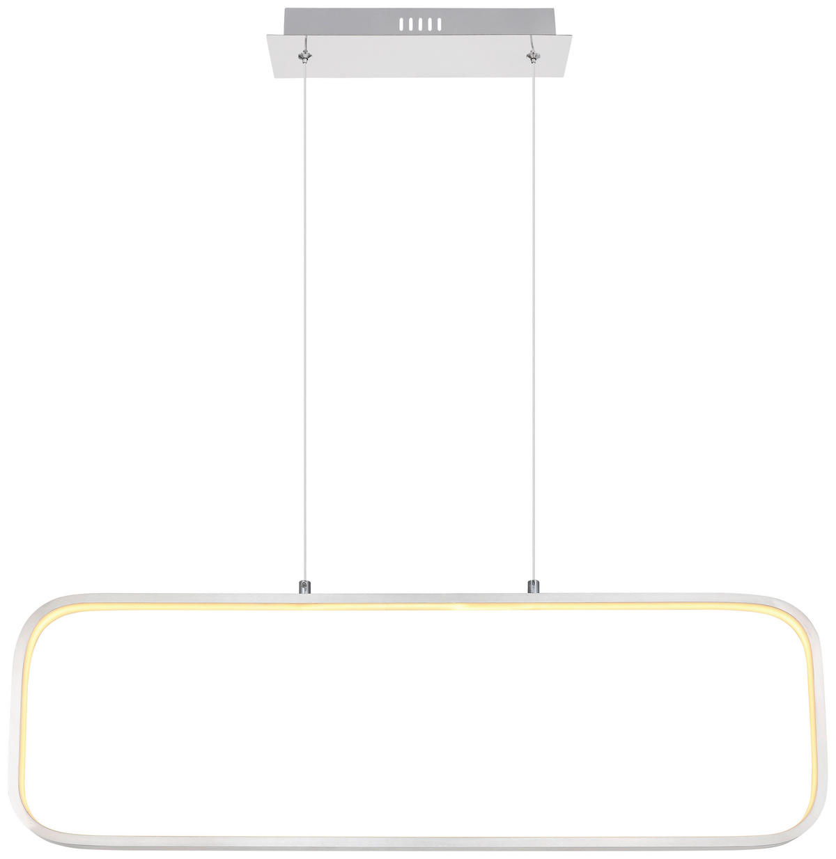HÄNGELEUCHTE 80/10/120 cm    - Opal/Nickelfarben, Basics, Kunststoff/Metall (80/10/120cm) - Globo