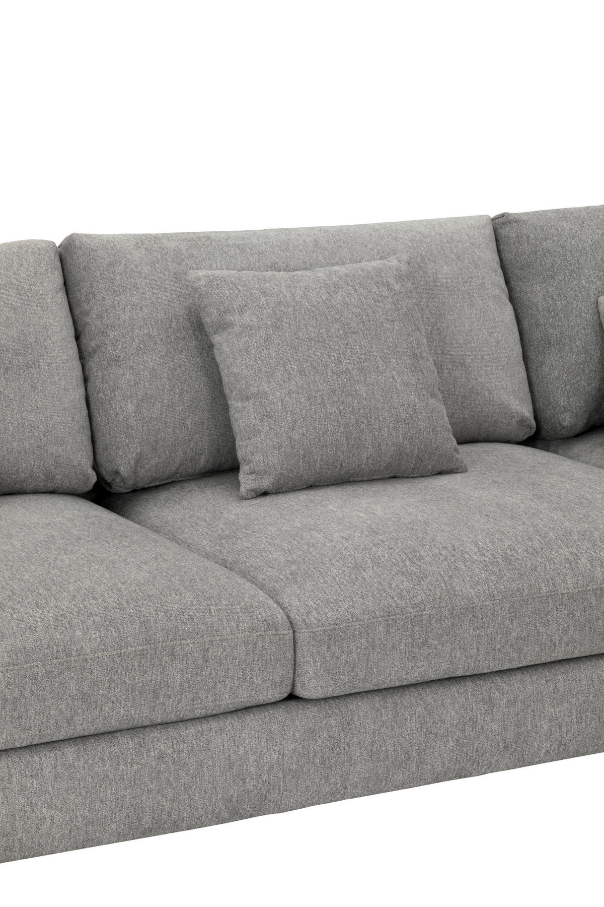 ECKSOFA Grau Webstoff  - Schwarz/Grau, Design, Textil/Metall (323/212cm) - Livetastic