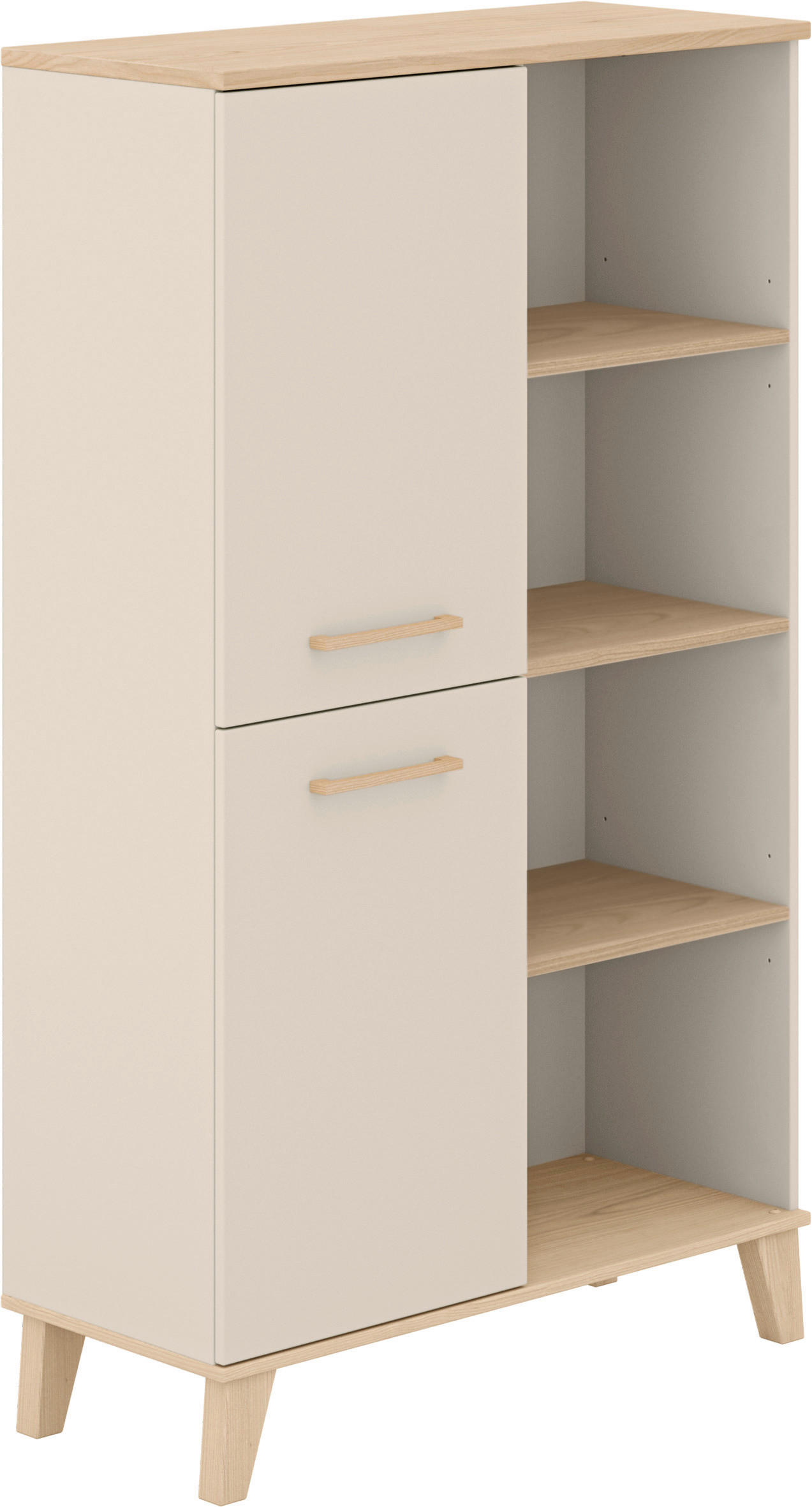 REGAL MALIO Naturfarben, Beige  - Beige/Naturfarben, Design, Holzwerkstoff (94,8/160,9/39,6cm) - Paidi